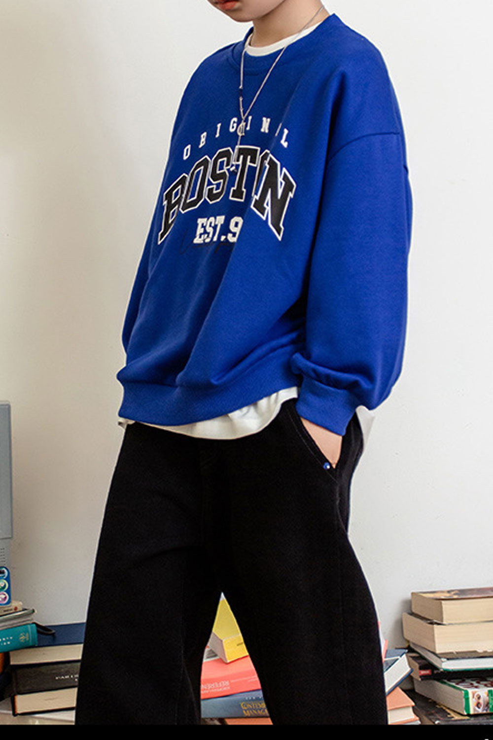 Kids Boys Waist Length Graphic Print Cool Sweatshirt