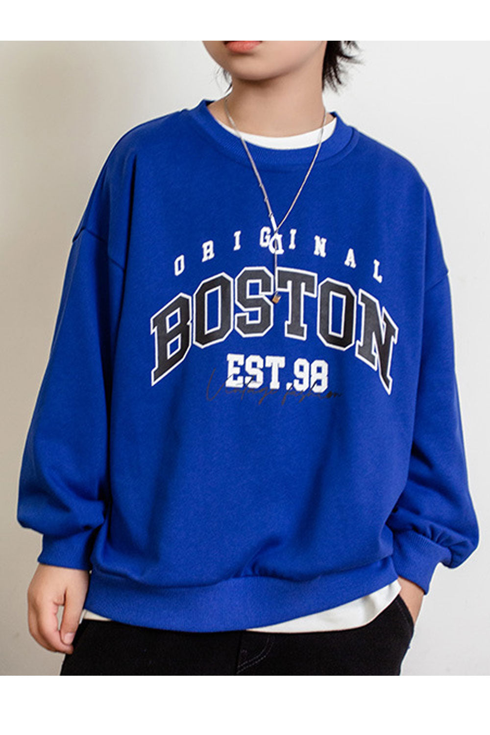Kids Boys Waist Length Graphic Print Cool Sweatshirt