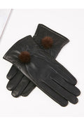 Women Autumn Winter Thick & Warm Casual Leather Gloves