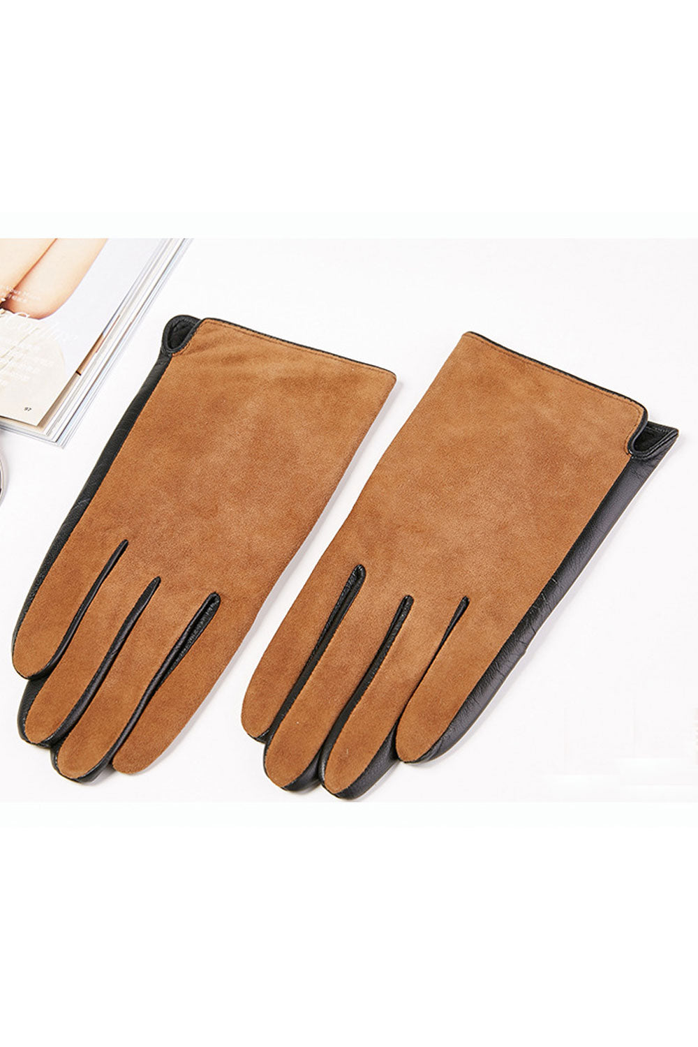 Women Casual Winter Thick Warm Leather Gloves