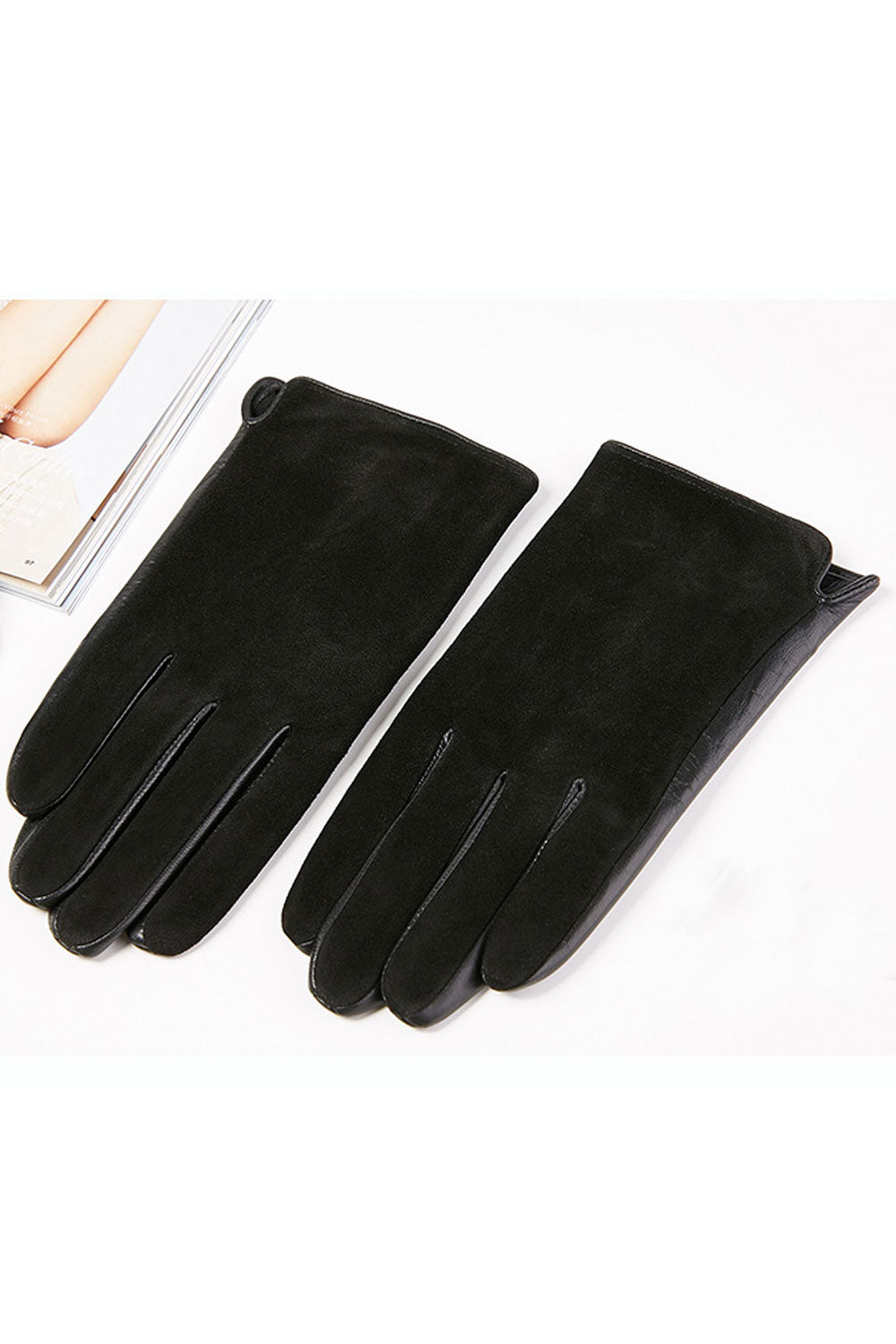 Women Casual Winter Thick Warm Leather Gloves