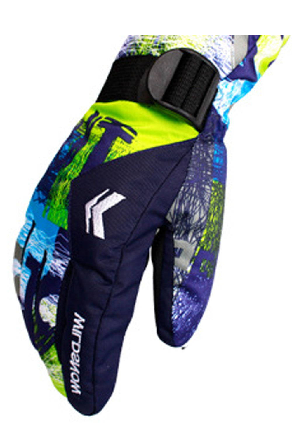 Women Multi Color Thick & Warm Ski Gloves