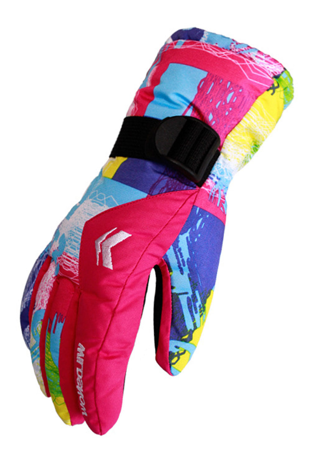 Women Multi Color Thick & Warm Ski Gloves