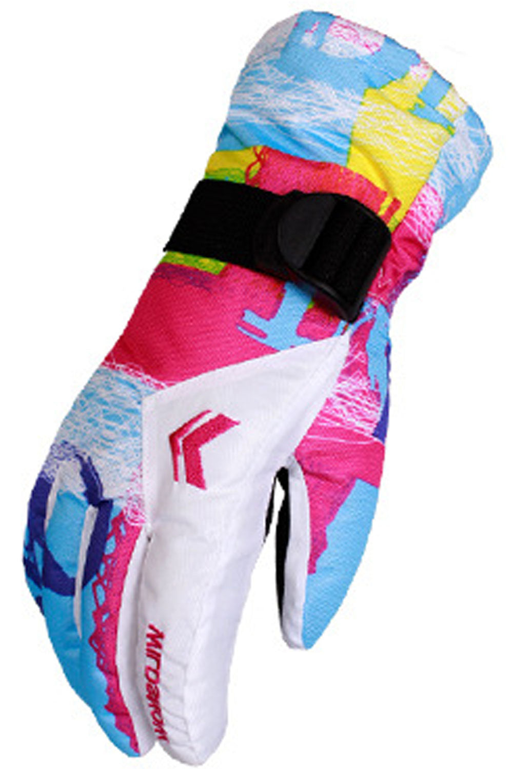 Women Multi Color Thick & Warm Ski Gloves