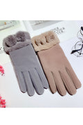 Women Waterproof Warm Solid Colored Winter Gloves