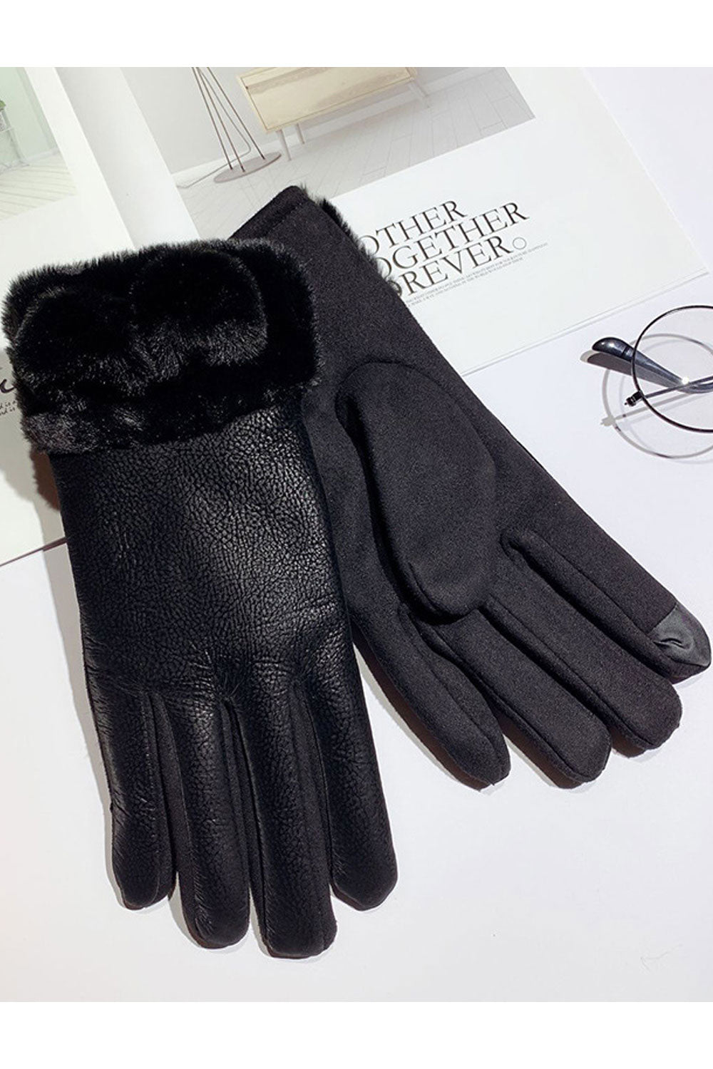 Women Waterproof Warm Solid Colored Winter Gloves