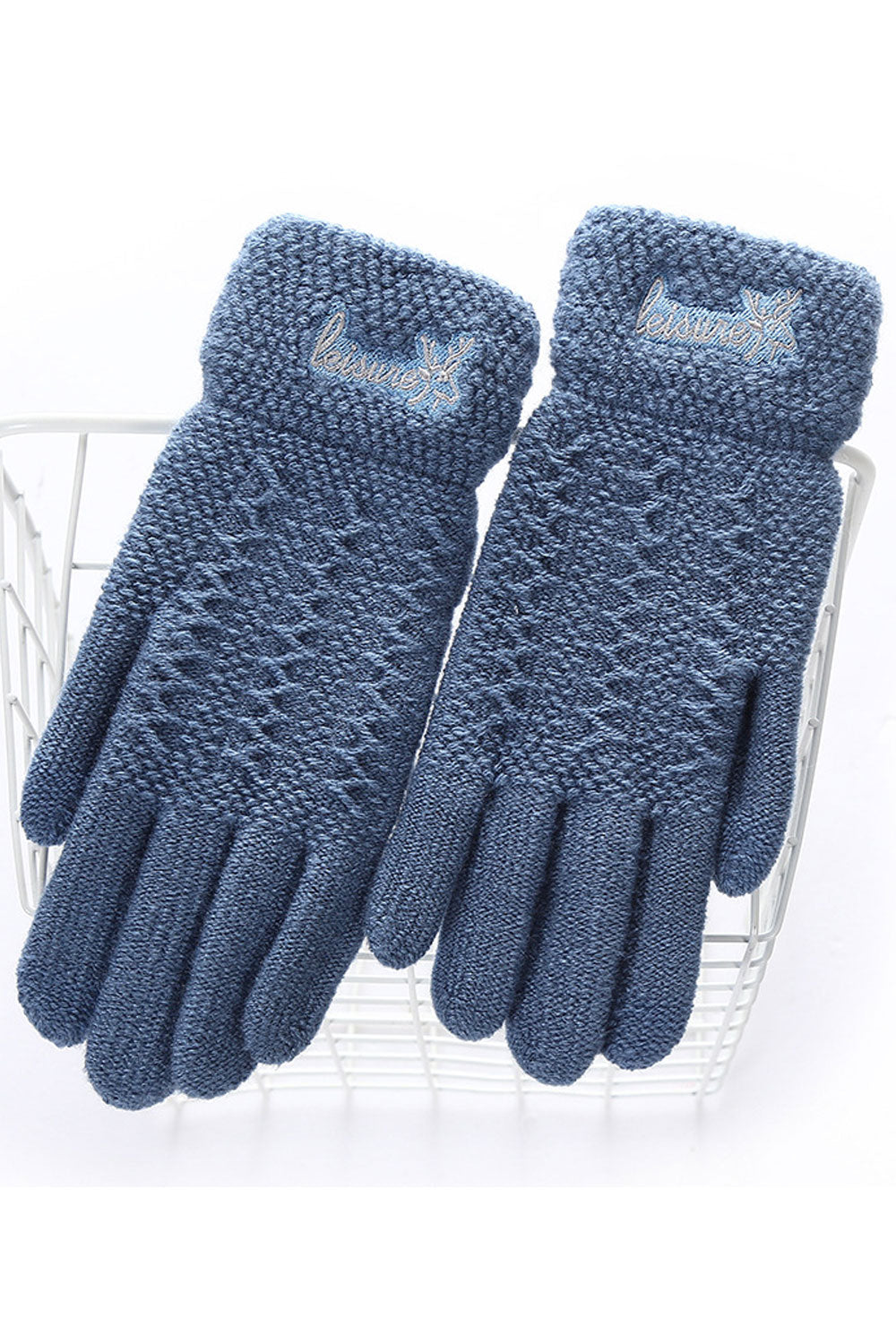 Women Warm Breathable Solid Color Winter Gloves