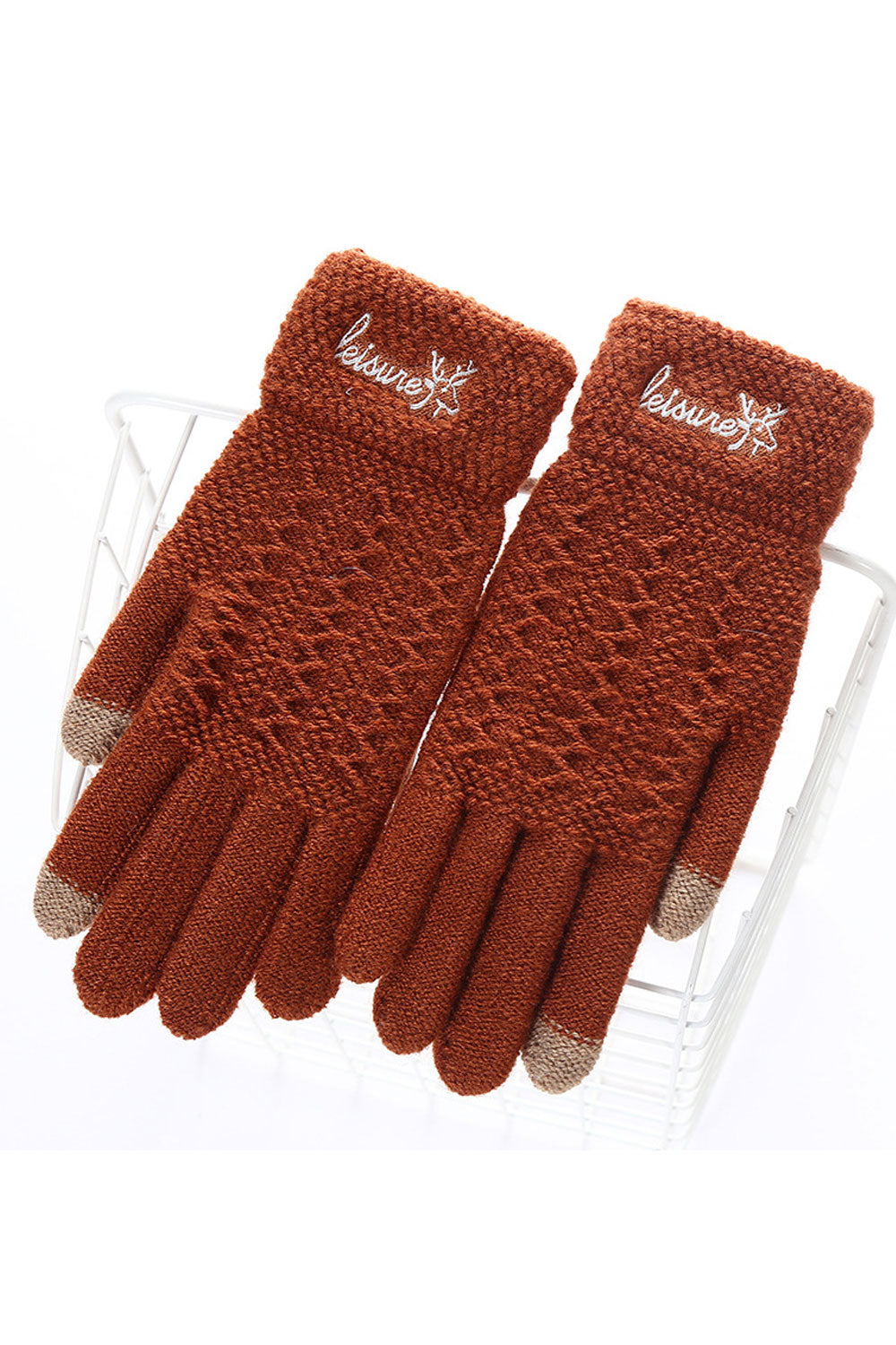 Women Warm Breathable Solid Color Winter Gloves