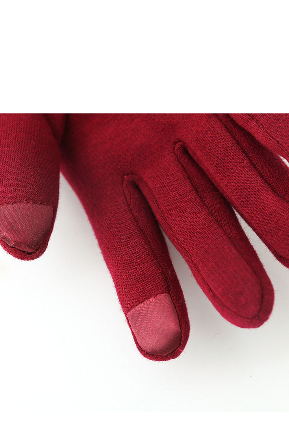Women Lovely Flower Lace Decorated Winter Gloves