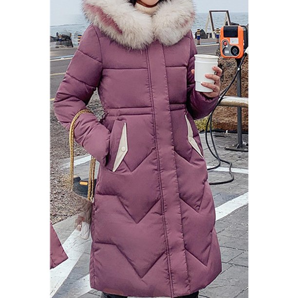 Women Slim Long Cotton Padded Casual Winter Jacket