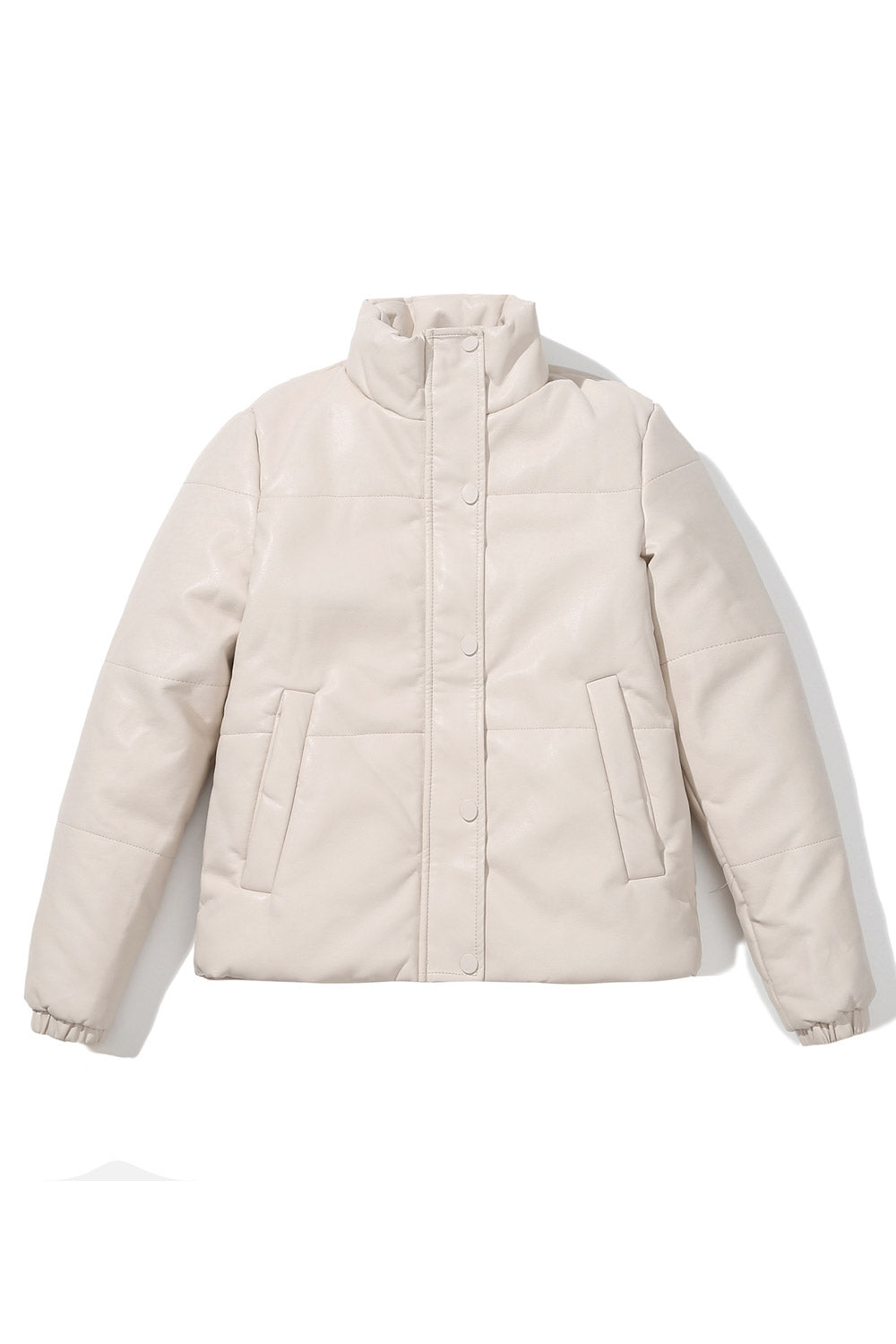 Women Amazing Thick & Warm Stand Collar Side Pockets Zip & Snap Button Closure Relaxful Winter Leather Jacket