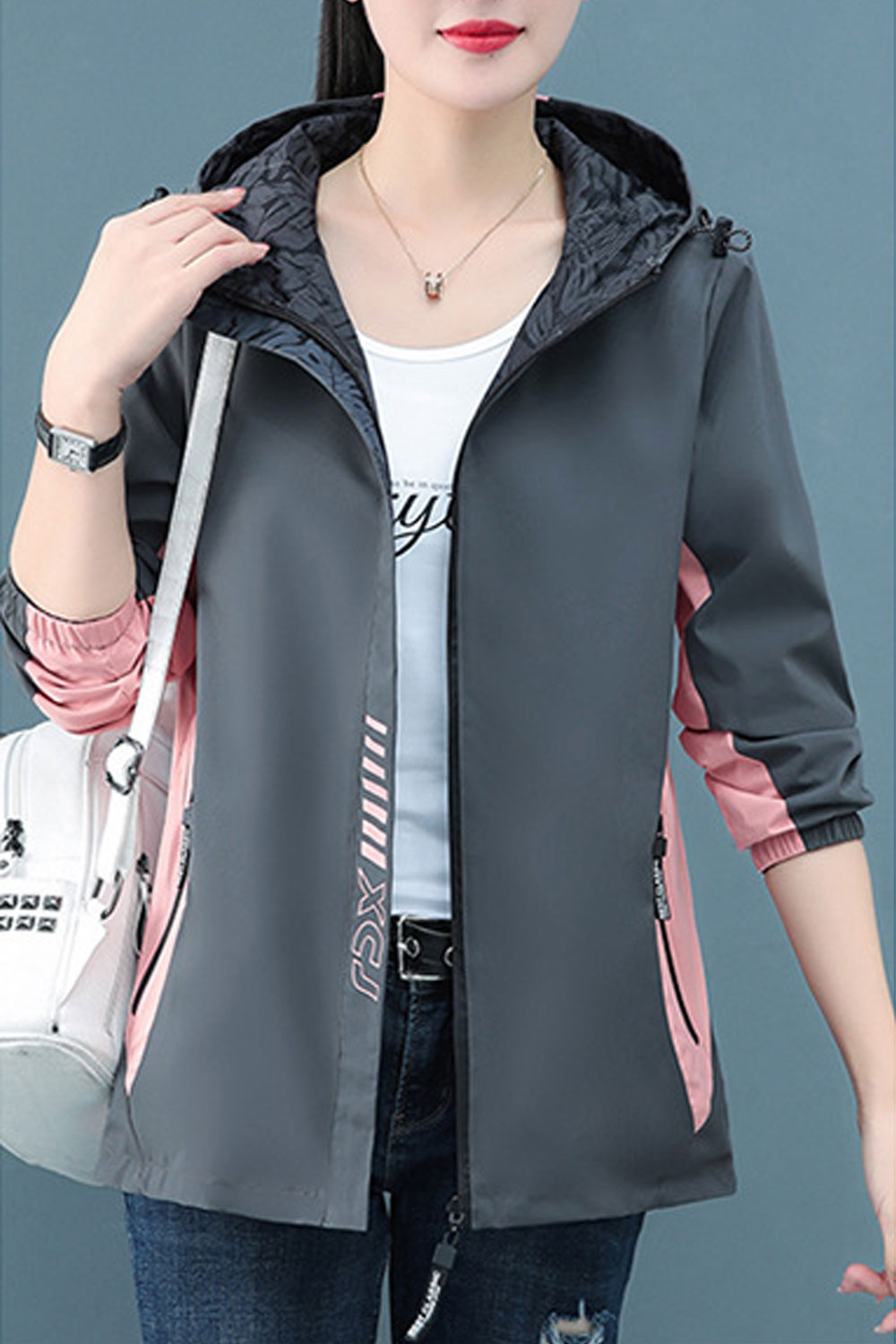 Women Soft Hooded Neck & Slash zippered pocket Winter Casual Jacket