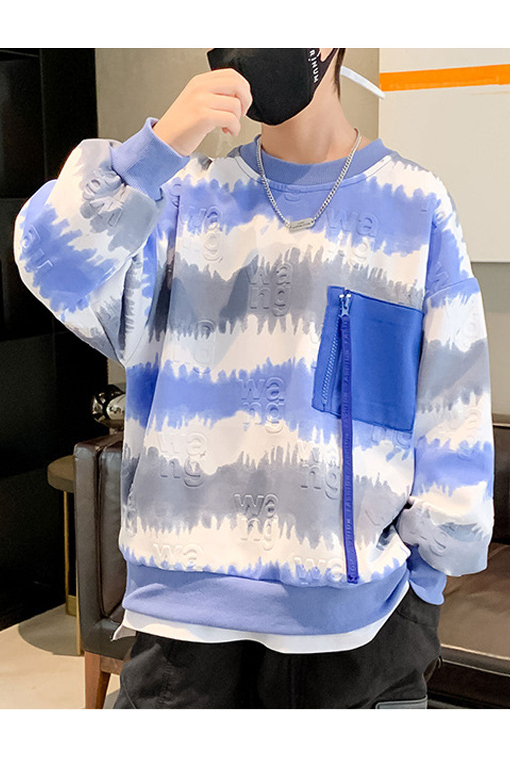Kid Boys Zip Pocket Casual Long Sleeves Sweatshirt