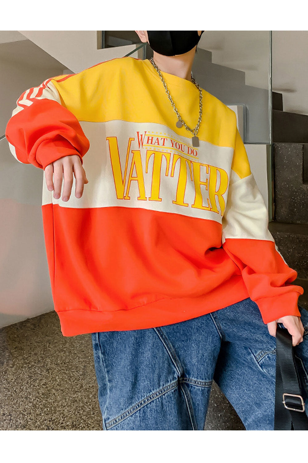 Kid Boys Multicolor Mid Length Loose Sweatshirt
