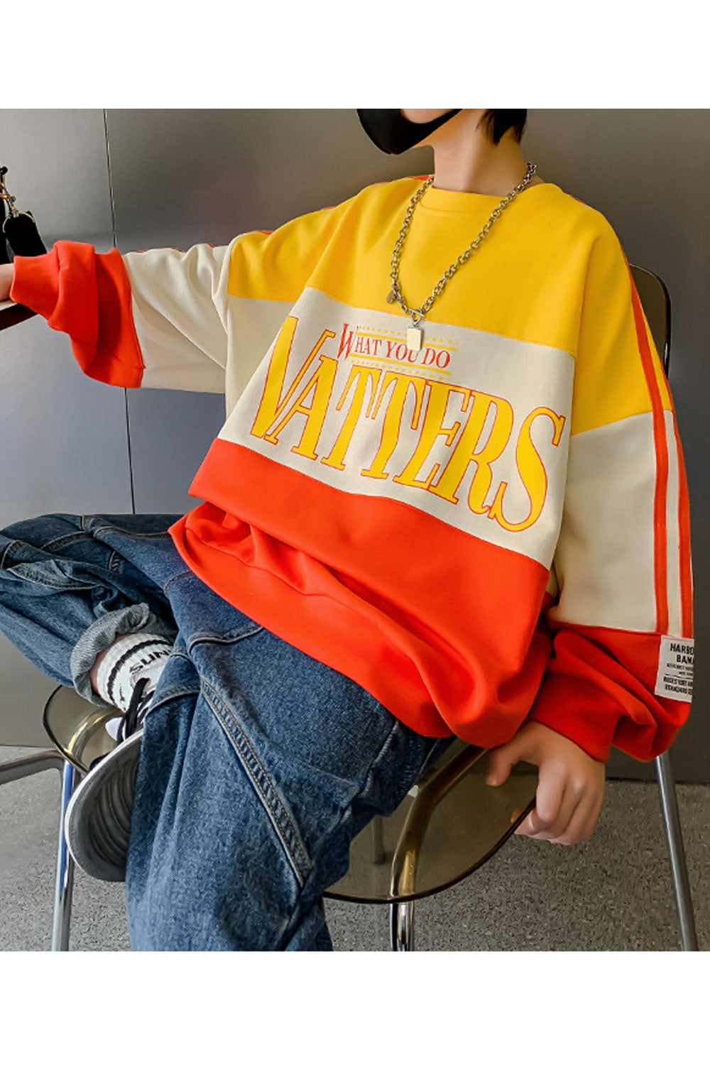 Kid Boys Multicolor Mid Length Loose Sweatshirt