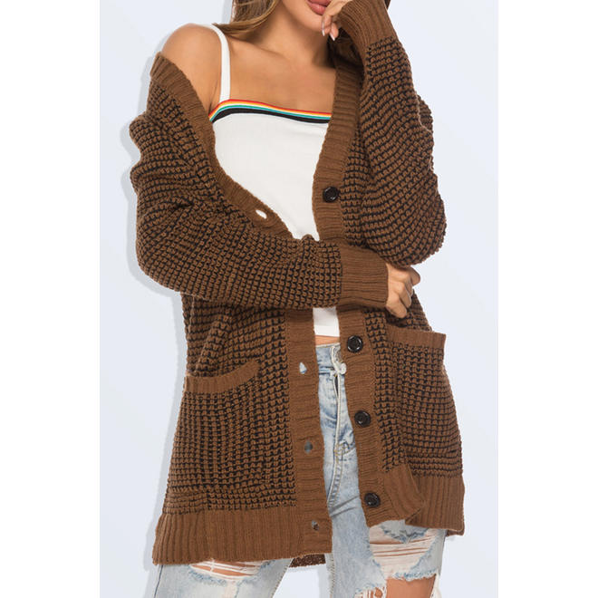 Women Winter Loose Button Cardigan