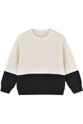 Kid Boys Double Shaded Ribbed Hem And Cuff Sweatshirt