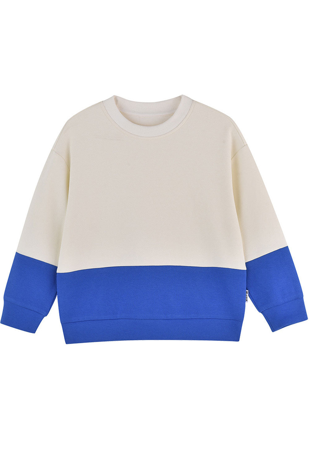Kid Boys Double Shaded Ribbed Hem And Cuff Sweatshirt