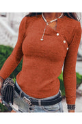 Women Fascinating Oblique Collar Long Sleeve Solid Pattern Knitted Warm Sweater