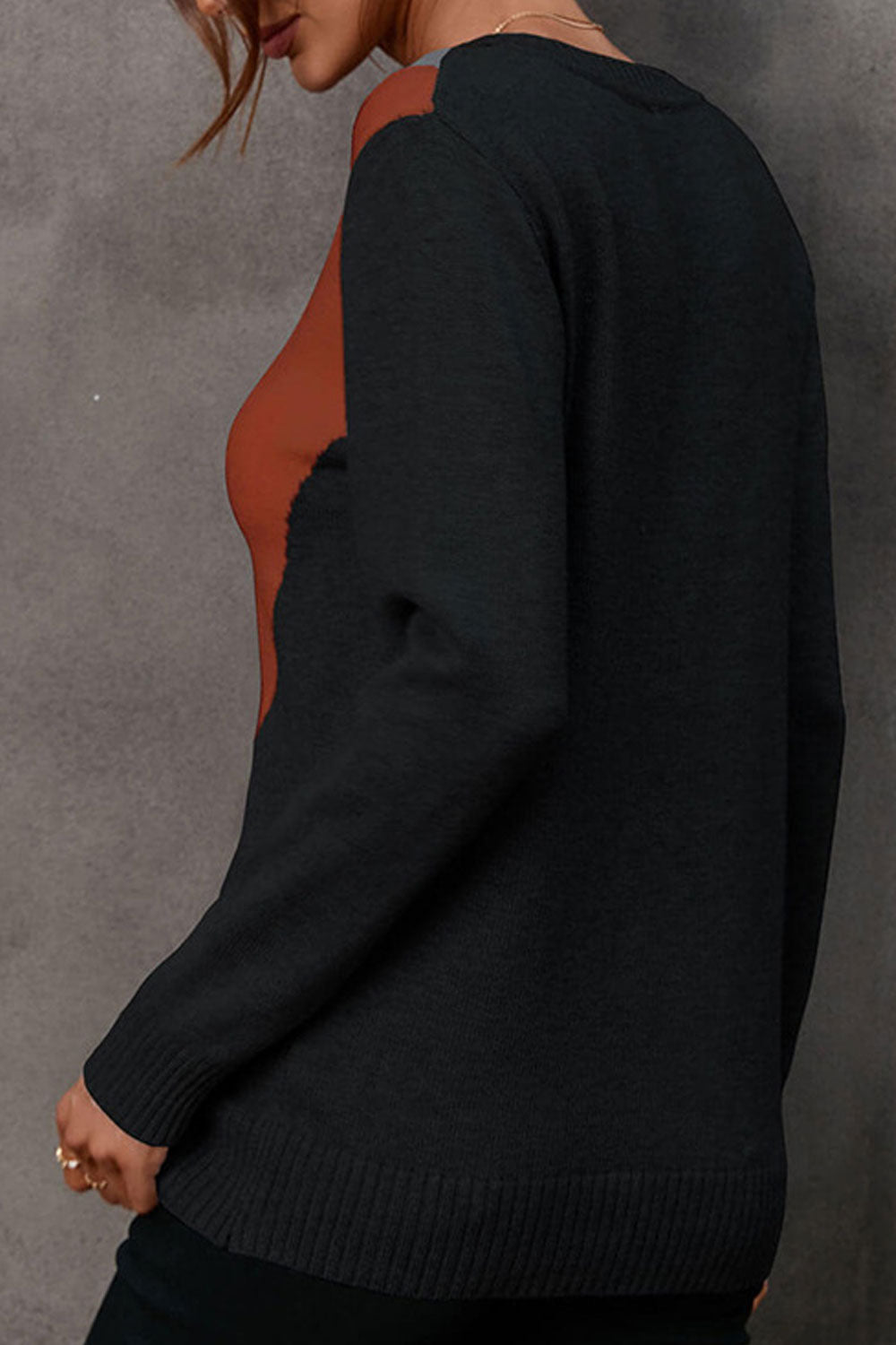 Women Good-Looking Printed Long Sleeve Round Neck Comfy & Warm Winter Sweater