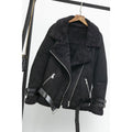 Women Warm Leather Winter Jacket