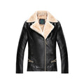 Women Lovely Wide Collar Slim Leather Jacket