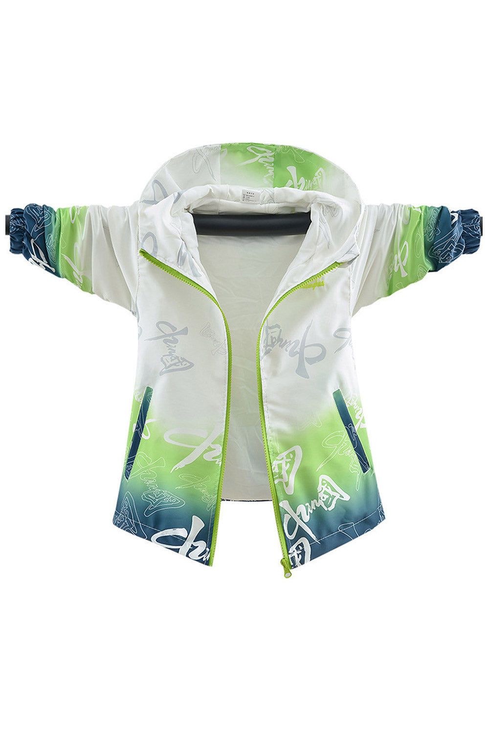 Kid Boys Hooded Long Sleeves Zip Down Jacket