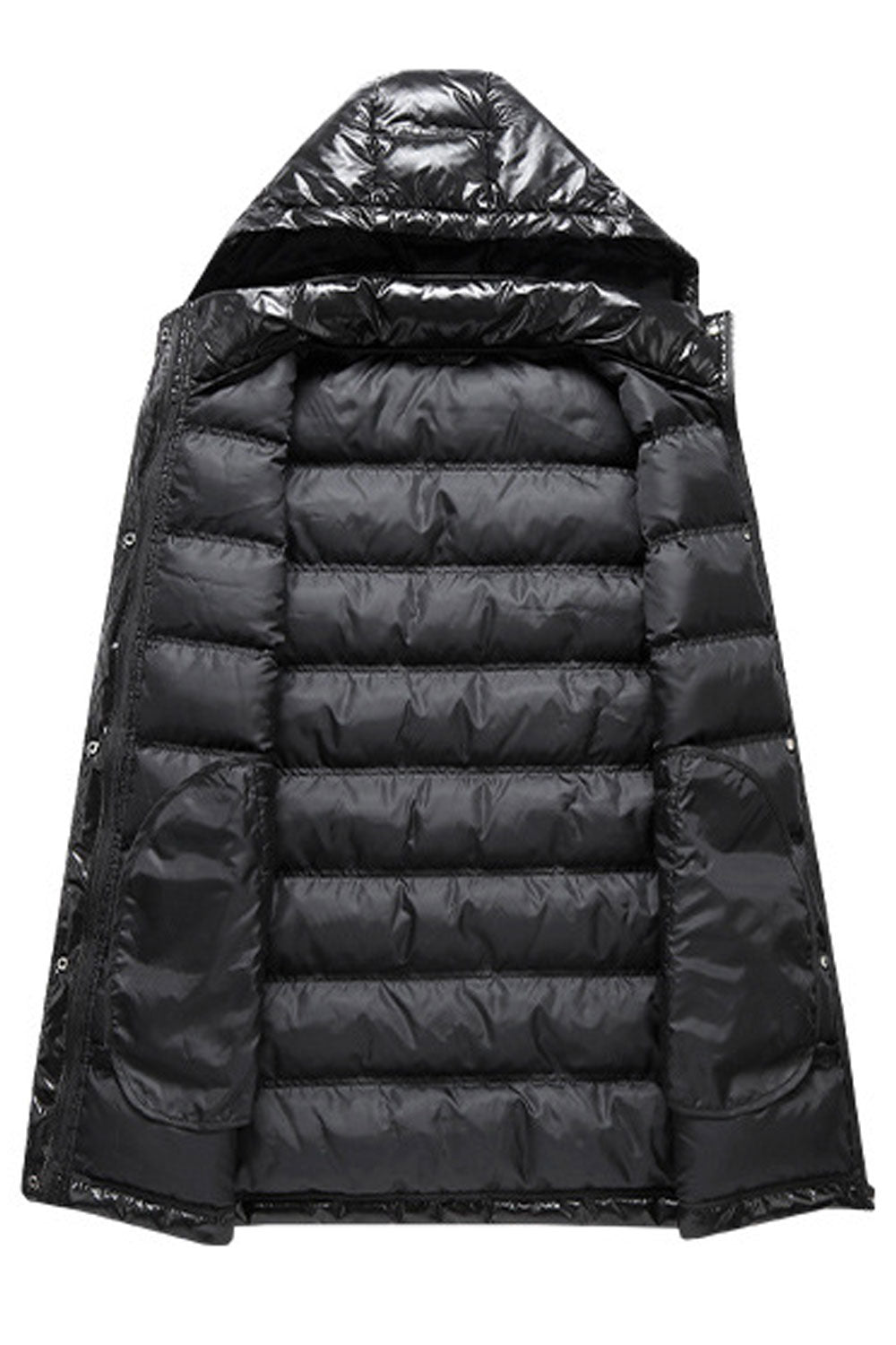 Women Charming Mid Length Sleevless Hooded Neck Side Pocket & Zip Fastener Winter Padded Jacket