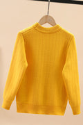 Kids Girls Long Sleeves Solid Pattern High Quality Sweater