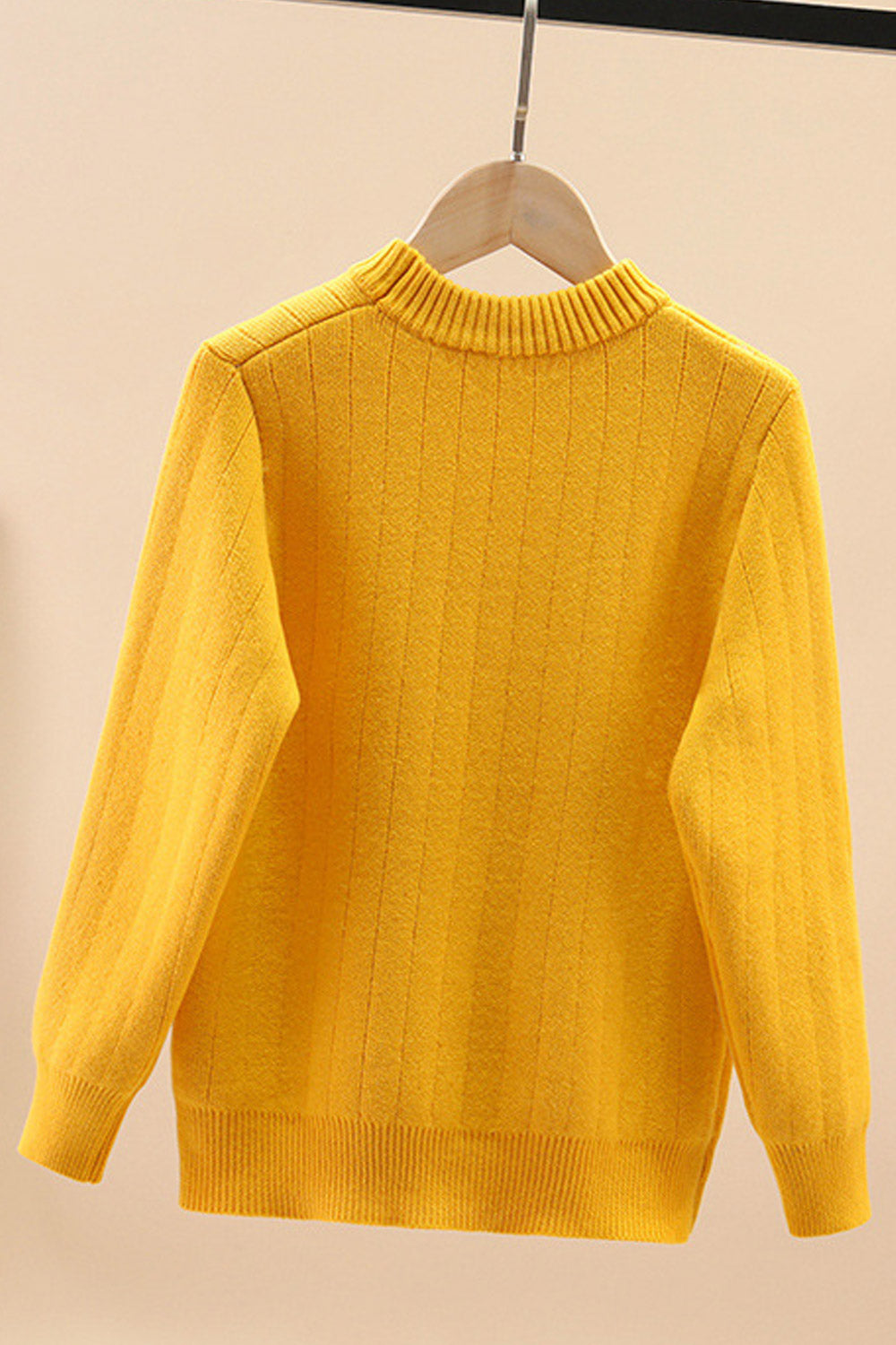 Kids Girls Long Sleeves Solid Pattern High Quality Sweater