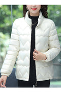 Women Radiant Stand Collar Neck Stretchable Cuff & Hem Inseam Pocket & Front Fastener Body Fit Thick Winter Padded Jacket