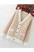 Kids Girls Two Front Pockets Special Winter Cardigan