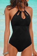 Women Vintage Halter Pad Backless Bodysuit