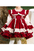 Toddler Girls Ball Gown Vintage Patchwork Spanish Dress