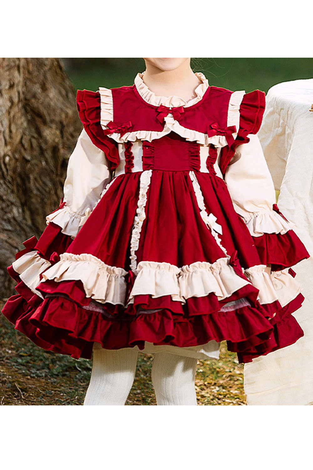 Toddler Girls Ball Gown Vintage Patchwork Spanish Dress