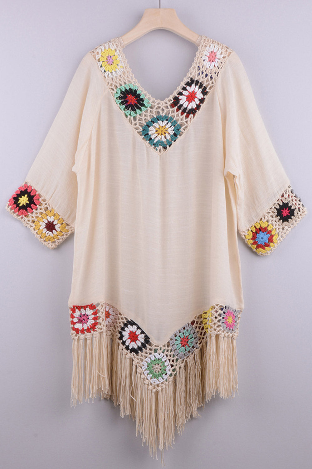 Women's Beach Bikini Cover Up With Fringe Trim Cover up