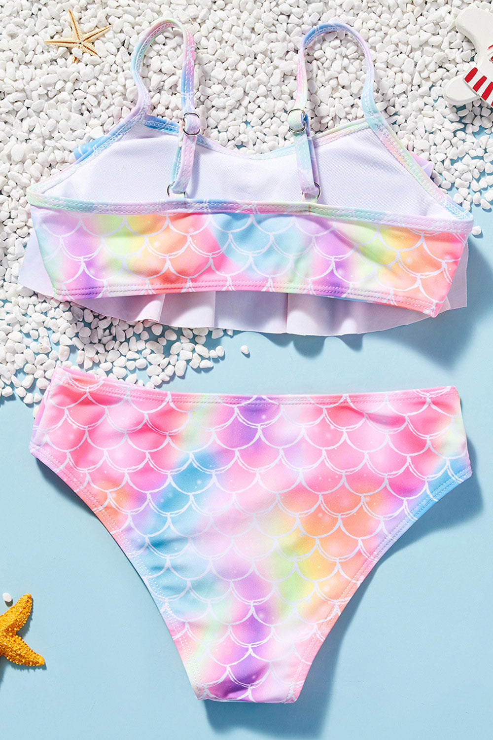 Baby Toddler Girls Mermaiad Printed Two Piece Bathing Suit Sets