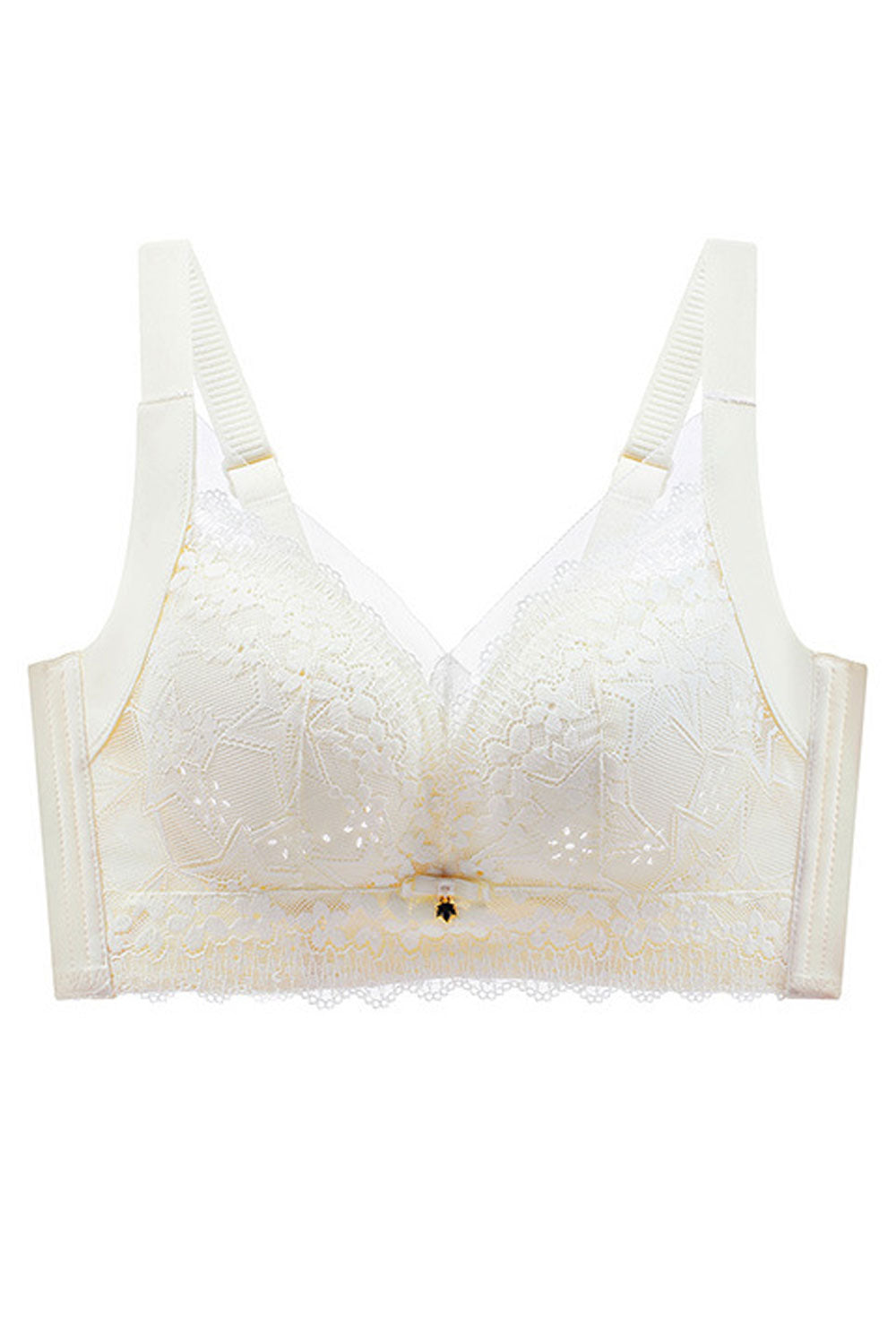 Women Plus FLoral Lace No steel Ring Underwear Bra