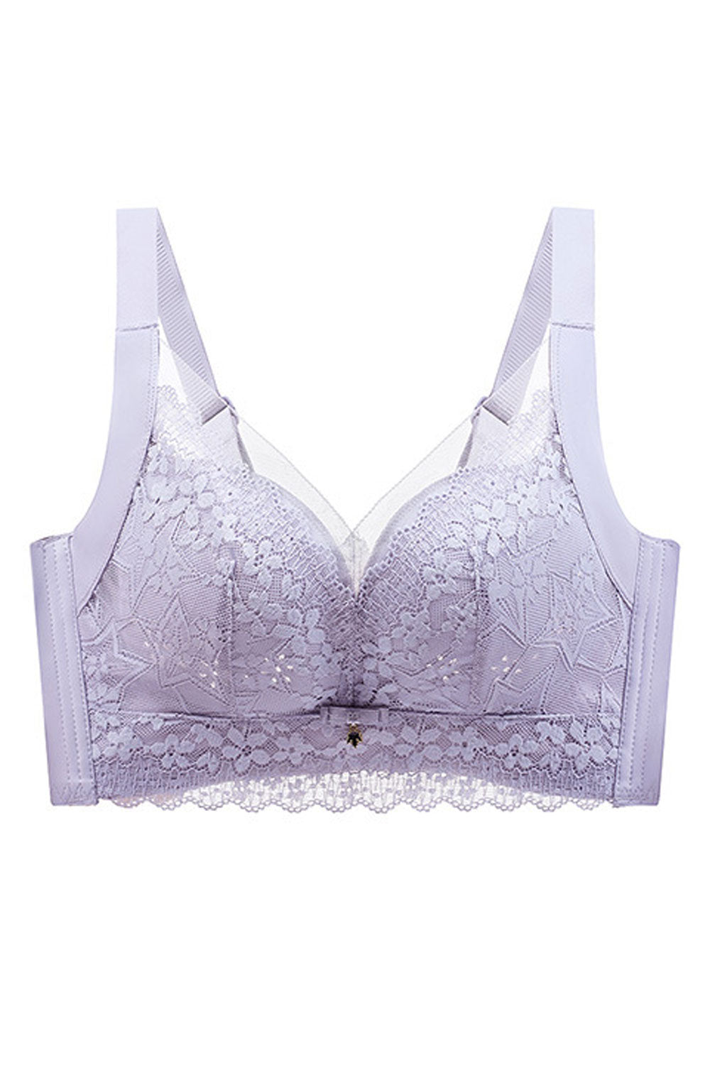 Women Plus FLoral Lace No steel Ring Underwear Bra