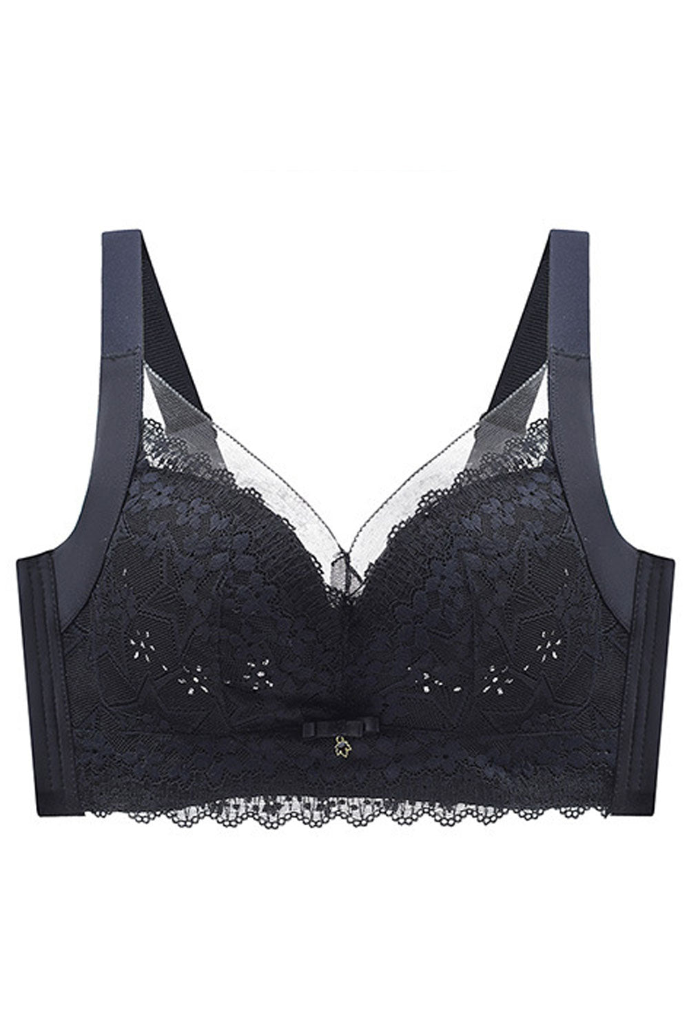 Women Plus FLoral Lace No steel Ring Underwear Bra