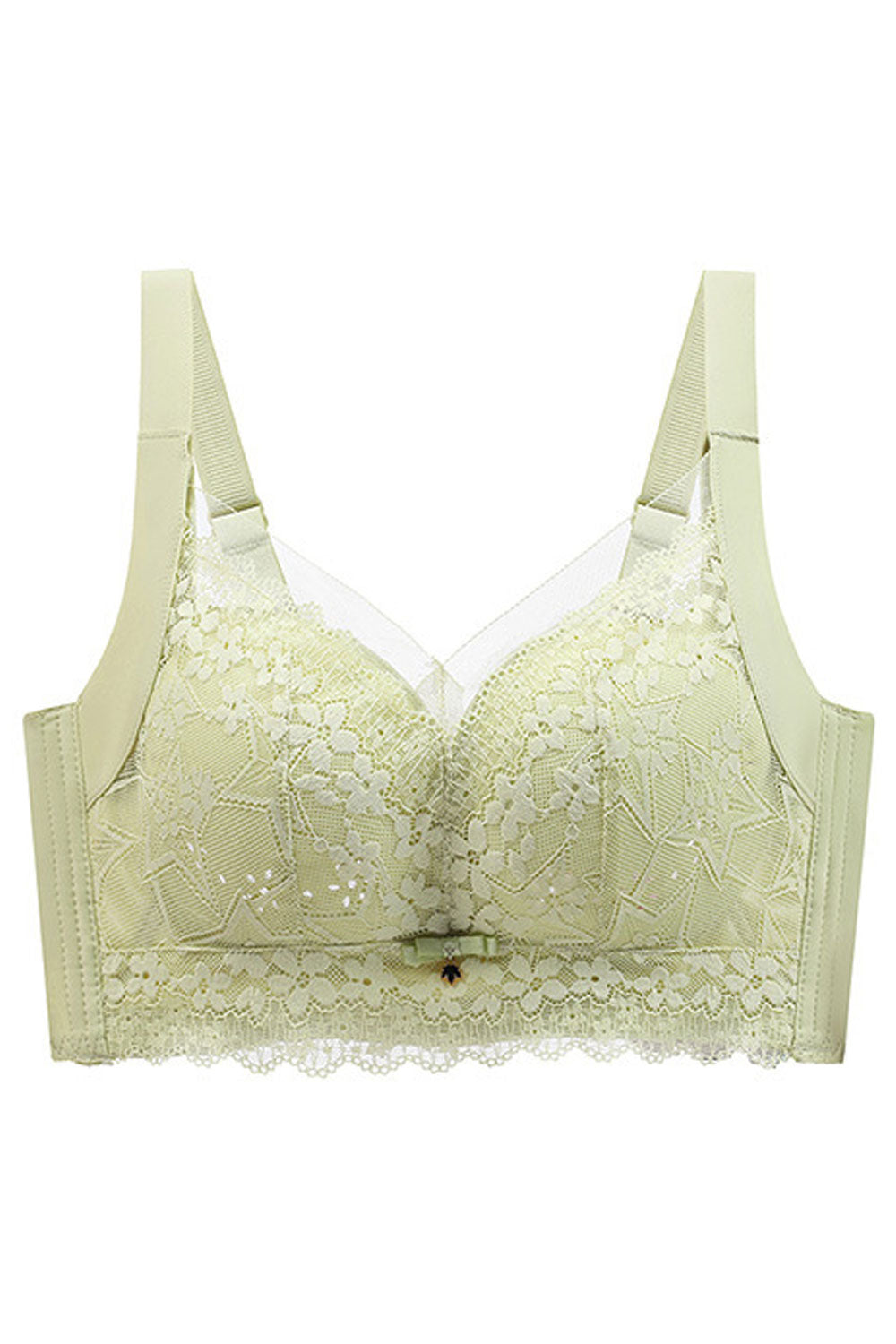 Women Plus FLoral Lace No steel Ring Underwear Bra