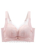 Women Plus FLoral Lace No steel Ring Underwear Bra