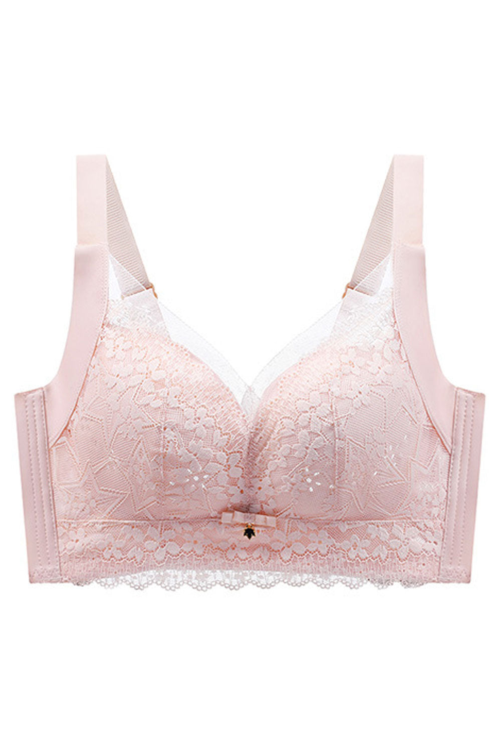 Women Plus FLoral Lace No steel Ring Underwear Bra