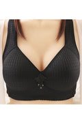 Women Plus Comfortable Breathable Anti-exhaust Base Top Solid Push-up bra