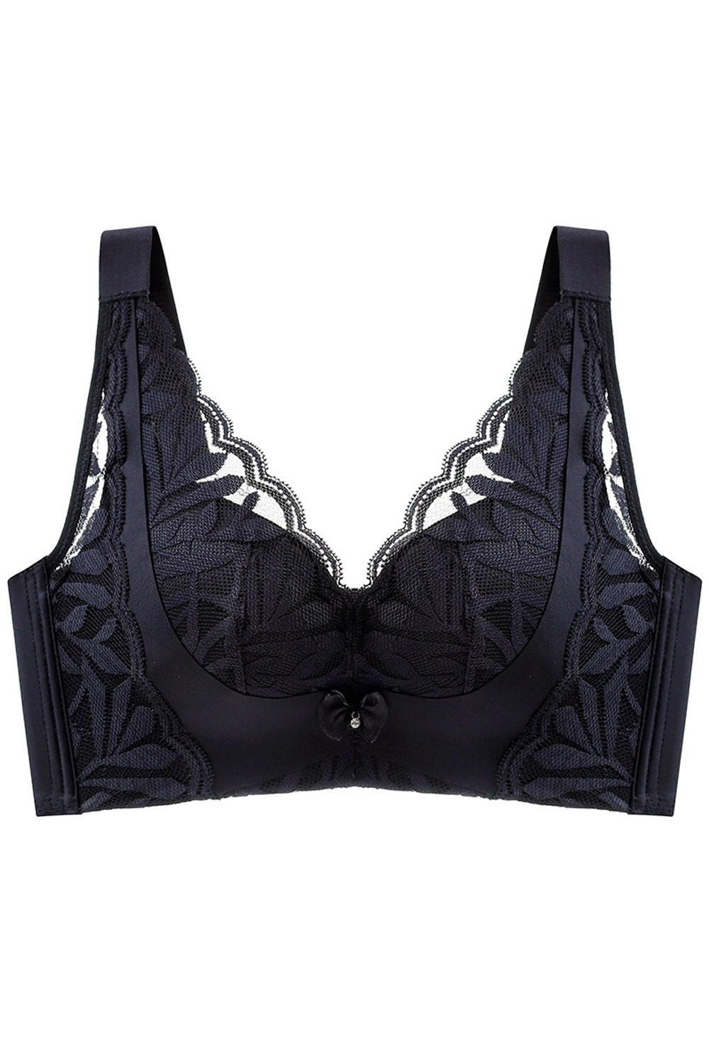 Women Upper Support Side Breasts Adjustable Bra Lace no Steel Ring