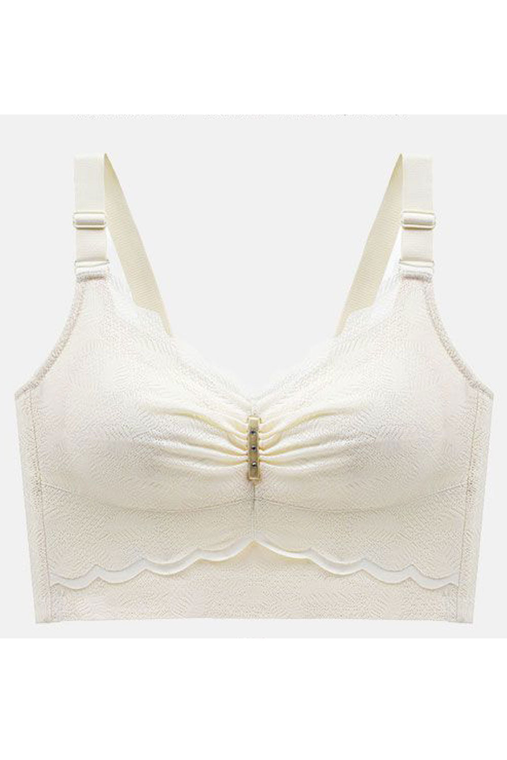 Women's Plus Push Up Lace No Underwire Removable Shoulder Strap Daily Comfort Bra