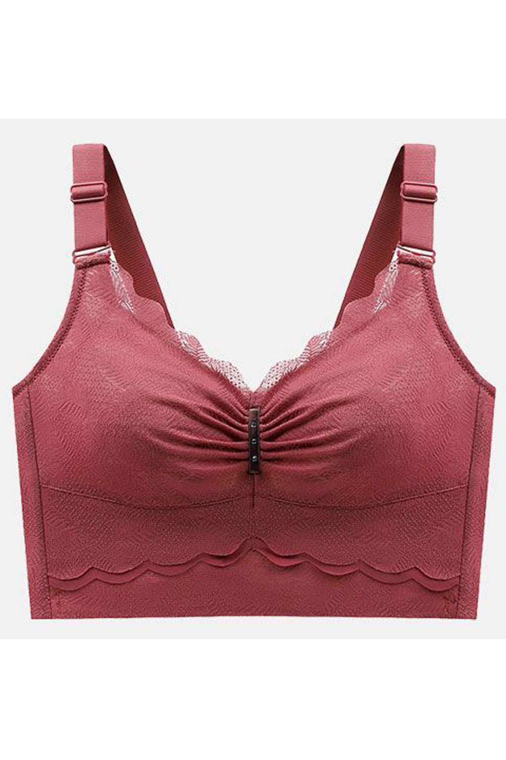 Women's Plus Push Up Lace No Underwire Removable Shoulder Strap Daily Comfort Bra