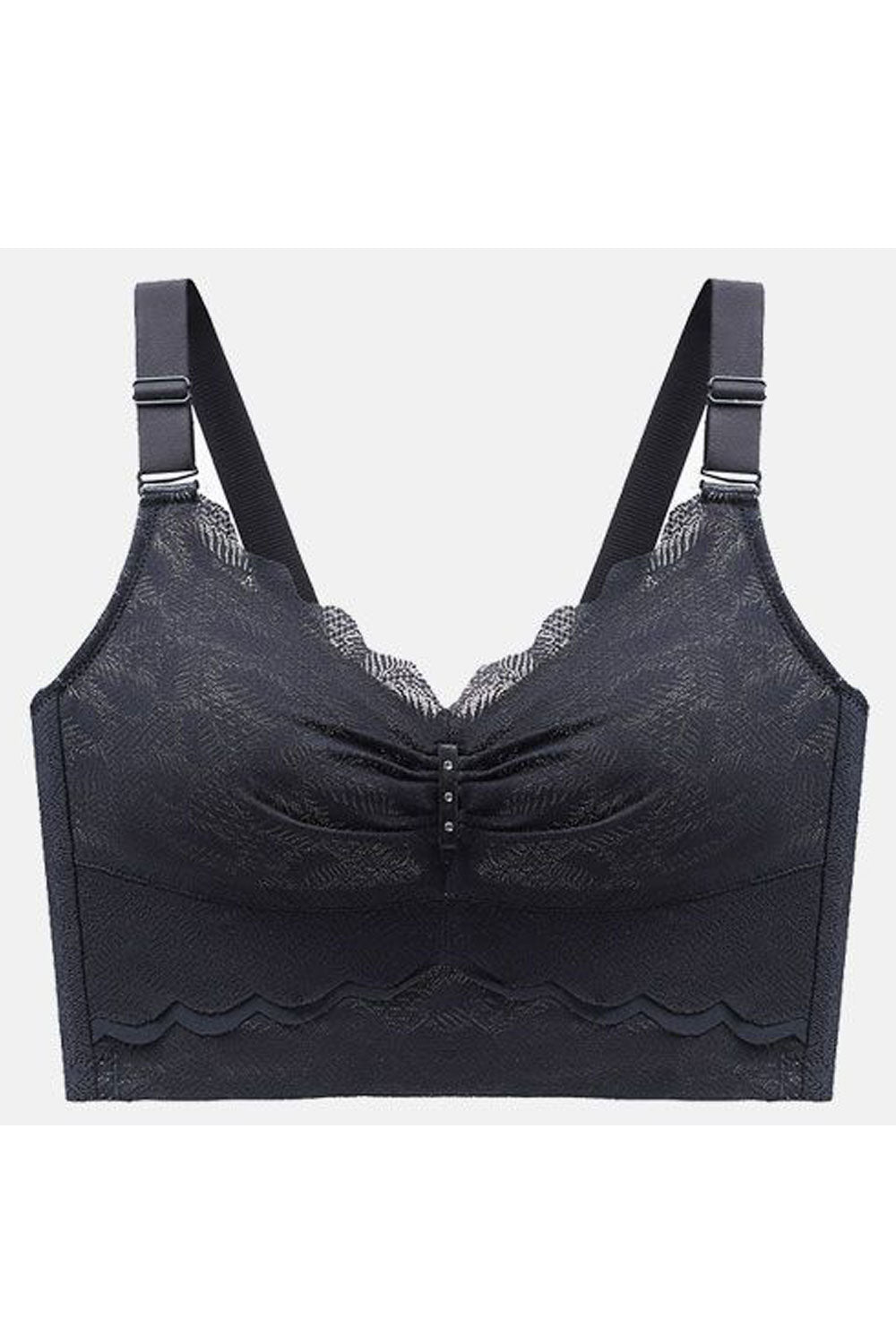 Women's Plus Push Up Lace No Underwire Removable Shoulder Strap Daily Comfort Bra