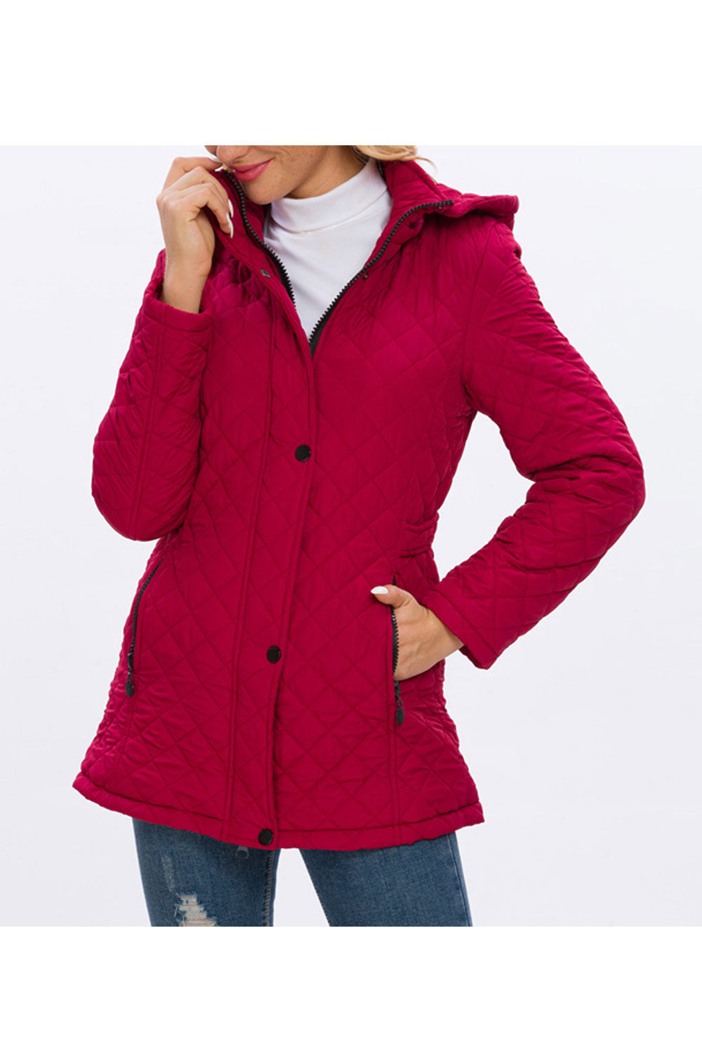 Women Autumn Winter Lattice Pattern Warm Coat