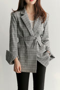 Women Breathable & Warm Lattice Pattern Stylish Coat